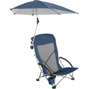 image:imageSportBrella Beach Chair with UPF 50 Adjustable Umbrella Midnight BlueBlue
